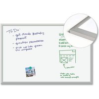 Magnetic Dry Erase Board With Aluminum Frame, 36" X 24" (Actual Size: 35" X 23"), White Surface, Satin Aluminum Frame