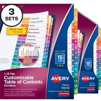 Avery® Ready Index Custom Toc Binder Dividers