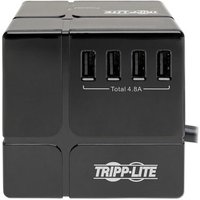 Power Cube Surge Protector, 3 Ac Outlets/6 Usb-A Ports, 6 Ft Cord, 540 J, Black
