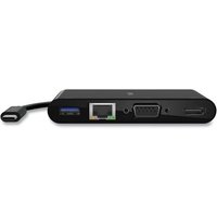 Usb-C Multimedia Adapter, Hdmi/Ethernet/Usb-A/Usb-C/Vga, 4.33", Black