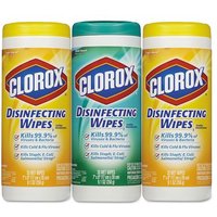 Disinfecting Wipes, 1-Ply, 7 X 8, (1) Fresh Scent/(2) Crisp Lemon, White, 35/Canister, 3 Canisters/Pack