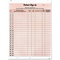 Patient Sign-In Label Forms, Two-Part Carbon, 8.5 X 11.63, Salmon Sheets, 125 Forms Total
