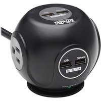 Tripp Lite Series Safe-IT 3-Outlet Spherical Surge Protector, 5-15R Outlets, 4 USB Charging