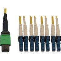 Tripp Lite Series 400G Singlemode 9/125 OS2 Switchable Fiber Optic Cable 12F MTP/MPO-APC to 4x