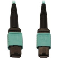 Tripp Lite Series 40/100/400G Multimode 50/125 OM3 Fiber Optic Cable 12F MTP/MPO-PC F/F,