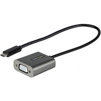 Startech.Com Usb C To Vga Adapter, 1080p Usb Type-C To Vga Adapter Dongle, Usb-C To Vga Monitor/Display Video Converter, 12" Long Cable