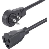 6ft 1m Power Extension Cord - 360° Rotating Flat Plug Extension Cord - NEMA 5-15P to NEMA
