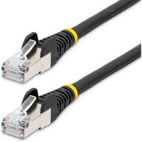 30FT CAT6A ETHERNET CABLE - BLACK - LOW SMOKE ZERO HALOGEN LSZH - 10GBE 500MHZ 100W POE