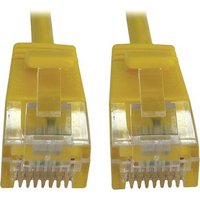 Tripp Lite Series Cat6a 10G Snagless Molded Slim UTP Ethernet Cable RJ45 M/M, PoE, Yellow, 7