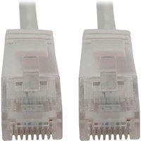 Tripp Lite Series Cat6a 10G Snagless Molded Slim UTP Ethernet Cable RJ45 M/M, PoE, White, 7 ft.