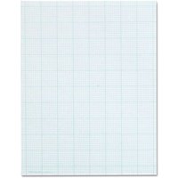 Cross Section Pads, Quadrille Rule (10 Sq/In, 1 Sq/In), (50) White 8.5 X 11 Sheets