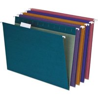Earthwise By Pendaflex Ez Slide 100% Recycled Colored Hanging File Folders, Letter Size, 1/5-Cut Tabs, Assorted Colors, 20/Bx
