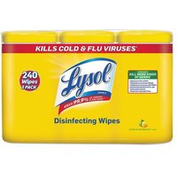 Disinfecting Wipes, 1-Ply, 7 X 7.25, Lemon And Lime Blossom, White, 80 Wipes/Canister, 3 Canisters/Pack