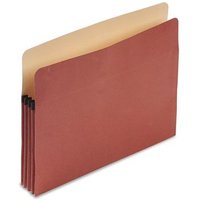 Earthwise By Pendaflex Recycled File Pockets, 3.5" Expansion, Letter Size, Red Fiber