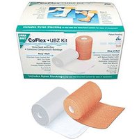 Coflex Unna Boot Zinc Cohesive Bandage Kit, Two-Layer Compression With Medicated Foam, Tan/White, 3" X 7 Yd Part No. 8830ubz-Tn (1/Box)
