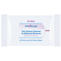 Safe N Simple Adhesive Remover Wipe, 50/Package Part No. Sns00525 (50/Package)