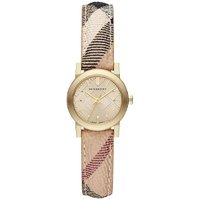 Burberry City Haymarket Check Yellow Gold Watch