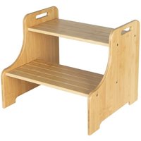 Levede Bamboo 2 Step Stool