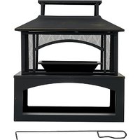 36" Outdoor Fire Pit Wood Storage