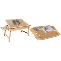 Adjustable Wooden Jigsaw Puzzle Table 2 or 4 Storage Drawers