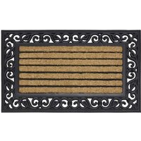 Outdoor Rubber Coir Tuff Scrape Doormat 1 or 2 Pack