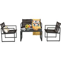 4 Seater Patio Chairs & Coffee Table Set