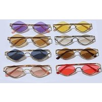 Diamond Shaped Metal Fashion Sunglasses 8 Colours
