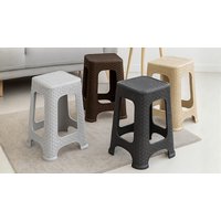 Large Rattan Style Step Stool 4 Colours