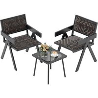 Rattan Patio Table Chairs Set Now £64.99