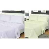 32cm Flannelette Extra Deep Cotton Elastic Bed Sheets Optional Pillowcases 19 Colours & 5 Sizes