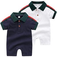 Cotton Polo Style Footless Babygrow 6 Styles 5 Sizes