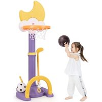 Adjustable 4 1 Sports Activity Centre Basketball Hoop Football Golf & Ring Toss