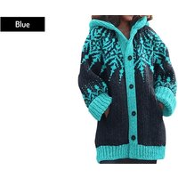 Chunky Knit Snowflake Cardigan 3 Colours 8 Sizes