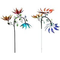 Garden Metal Flower Stake Decoration 2 Colours