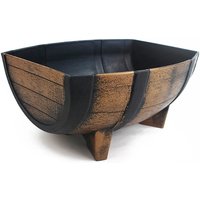 Wooden Barrel Shaped Flower Pot