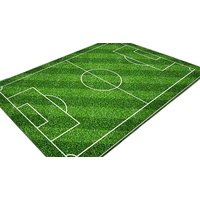 Printed Football Pitch Rug 2 Designs 2 Sizes