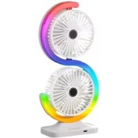 Double Head USB Charging Desktop Fan 3 Colours