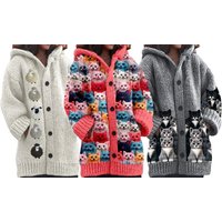 Chunky Knit Animal Cardigan 5 Designs & 5 Sizes