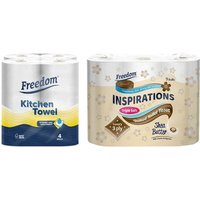 Freedom Shea Butter Toilet Paper Kitchen Towel Bundle 45 Toilet Rolls & 24 Kitchen Rolls