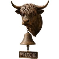 Wall Mounted Highland Cow Welcome Bell
