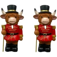 2 Pack Highland Cow Nutcracker Christmas Decorations