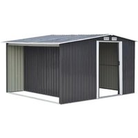 Go Groopie Living and Home UK Ltd 8ft Steel Garden & Bike Storage Shed