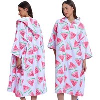 Hooded Zip Up Quick Drying Bathrobe 9 Designs