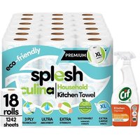 18 Rolls Splesh Culina Kitchen Towel & CIF Kitchen Degreaser Spray