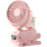 Clip On Desk Fan Misting Spray 4 Colours