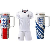 2 Piece England Football Jersey & Tumbler Cup Set & Sizes