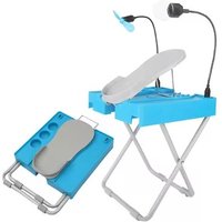 Adjustable Pedicure Footrest Fan Light