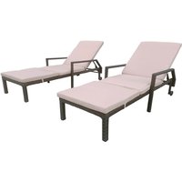 1 or 2 Pack Savanna Rattan Sun Loungers