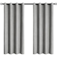 Set 2 Minimalist Full Blackout Curtains 5 Colours & 10 Sizes