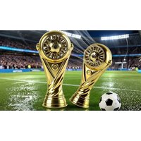 Football Trophy Shaped Mini Handheld & Desktop Fan